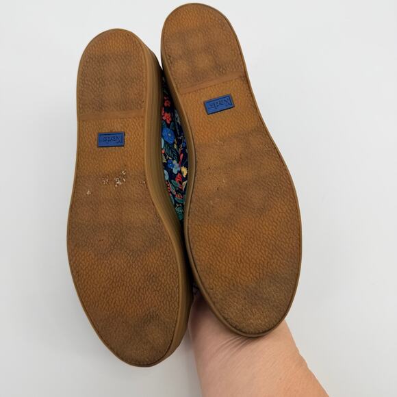 Keds x Rifle Paper Co. Womens 7.5 Colorful Satin Floral Platform Sneakers Shoes - Picture 12 of 12